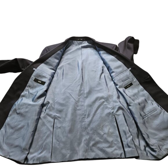 HUGO BOSS Pasolini Movie US Mens Blazer SZ 44R Navy 100% Virgin Wool Coat Preppy - Picture 9 of 16